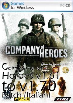 Box art for Company of Heroes v1.61 to v1.70 Patch (Italian)