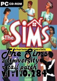 Box art for The Sims 2 University retail patch v1.1.0.284