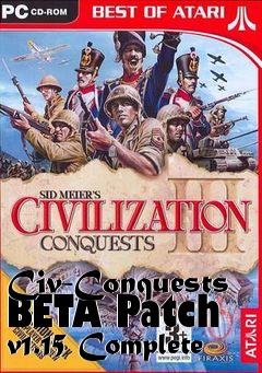 Box art for Civ-Conquests BETA Patch v1.15 Complete