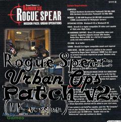 Box art for Rogue Spear: Urban Ops Patch v2.52 (UK version)
