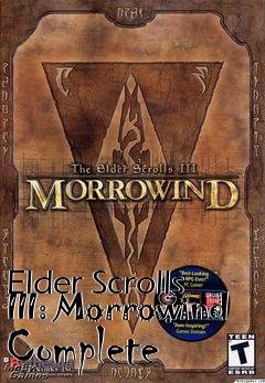 Box art for Elder Scrolls III: Morrowind