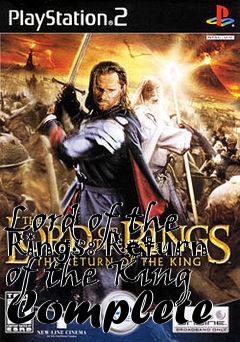 Box art for Lord of the Rings: Return of the King