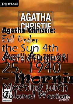Box art for Agatha Christie: Evil Under the Sun