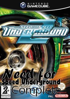 Box art for Need for Speed Underground 2