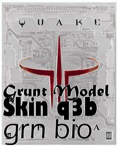 Box art for Grunt Model Skin q3b grn bio