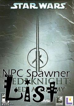 Box art for NPC Spawner List