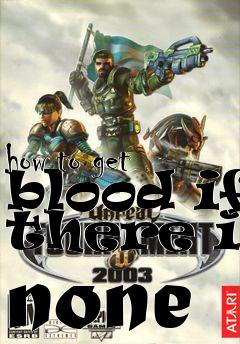 Box art for how to get blood if there is none
