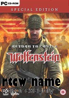 Box art for rtcw name editor exeonly