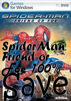 Box art for SpiderMan Friend or Foe 100% Save