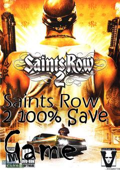 Box art for Saints Row 2 100% Save Game