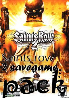 Box art for Saints row 2 savegame pack
