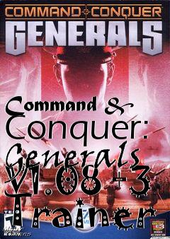 Box art for Command
& Conquer: Generals V1.08 +3 Trainer