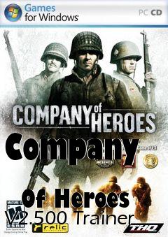 Box art for Company
            Of Heroes V2.500 Trainer