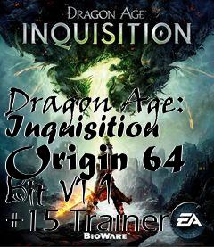Box art for Dragon
Age: Inquisition Origin 64 Bit V1.1 +15 Trainer