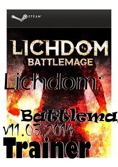Box art for Lichdom:
            Battlemage V11.03.2014 Trainer