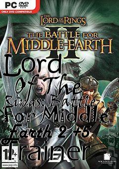 Box art for Lord
      Of The Rings: Battle For Middle Earth 2 +5 Trainer