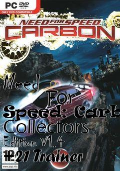 Box art for Need
            For Speed: Carbon Collectors Edition V1.4 +21 Trainer