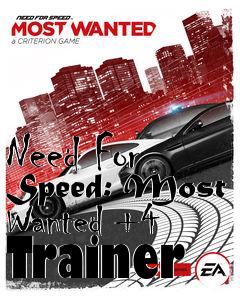 Box art for Need
For Speed: Most Wanted +4 Trainer