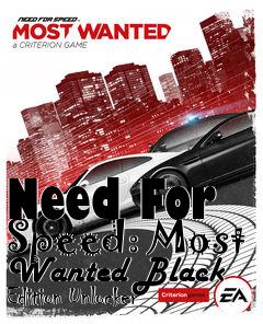 Box art for Need
For Speed: Most Wanted Black Edition Unlocker
