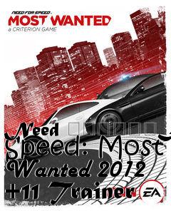 Box art for Need
						For Speed: Most Wanted 2012 +11 Trainer