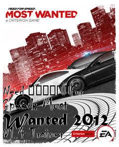 Box art for Need
						For Speed: Most Wanted 2012 V1.4 Trainer