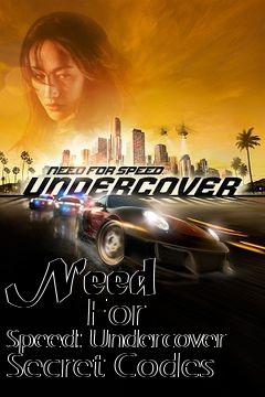 Box art for Need
            For Speed: Undercover Secret Codes