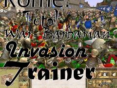 Box art for Rome:
      Total War- Barbarian Invasion Trainer
