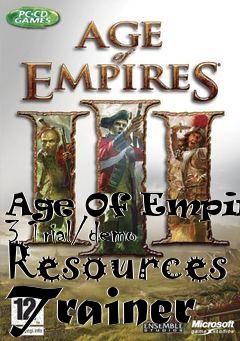 Box art for Age
Of Empires 3 Trial/demo Resources Trainer