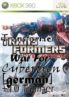 Box art for Transformers:
            War For Cybertron [german] +10 Trainer