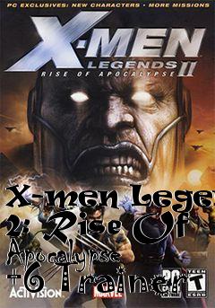 Box art for X-men
Legends 2: Rise Of Apocalypse +6 Trainer
