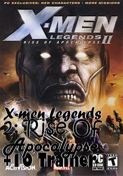 Box art for X-men
Legends 2: Rise Of Apocalypse +10 Trainer