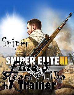 Box art for Sniper
            Elite 3 Steam V1.15a +7 Trainer