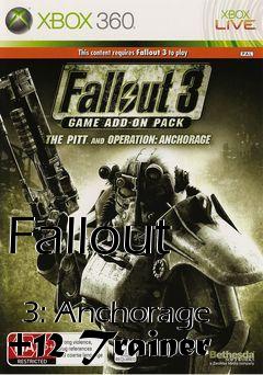 Box art for Fallout
            3: Anchorage +12 Trainer