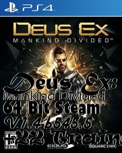 Box art for Deus
Ex: Mankind Divided 64 Bit Steam V1.4-b545.5 +22 Trainer