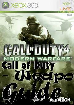 Box art for Call of Duty - Weapons Guide