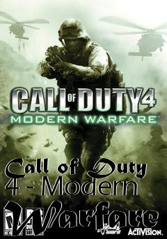 Box art for Call of Duty 4 - Modern Warfare