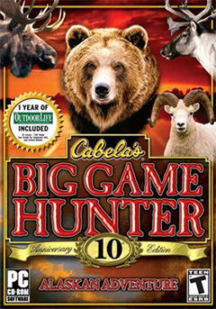 Box art for Cabelas Big Game Hunter 10th Anniversary Edition: Alaskan Adventure