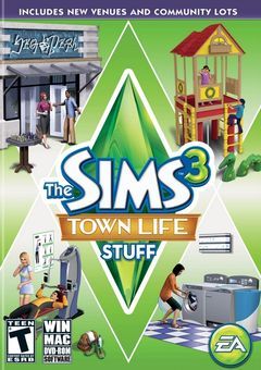 Box art for The Sims 3 Town Life Stuff