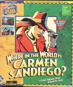 Box art for Where in the World is Carmen Sandiego?