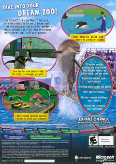 Box art for Zoo Tycoon 2: Marine Mania