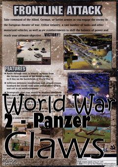 Box art for World War 2 - Panzer Claws