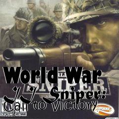 Box art for World War II Sniper: Call to Victory