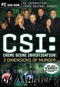 Box art for CSI: 3 Dimensions of Murder