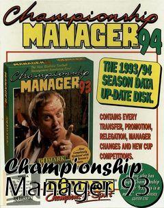 Box art for Championship Manager 93
