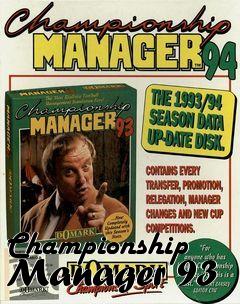 Box art for Championship Manager 93