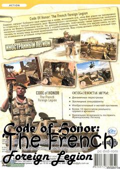 Box art for Code of Honor: The French Foreign Legion