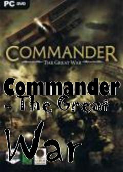 Box art for Commander - The Great War
