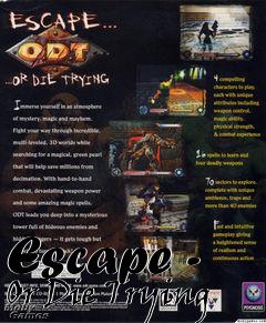 Box art for Escape - Or Die Trying
