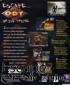 Box art for Escape - Or Die Trying