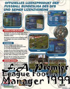 Box art for F.A. Premier League Football Manager 1999